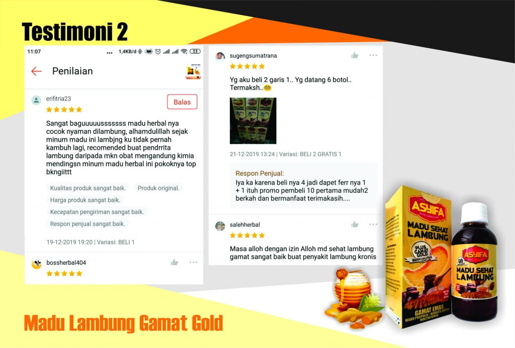 Testimoni Madu Sehat Lambung